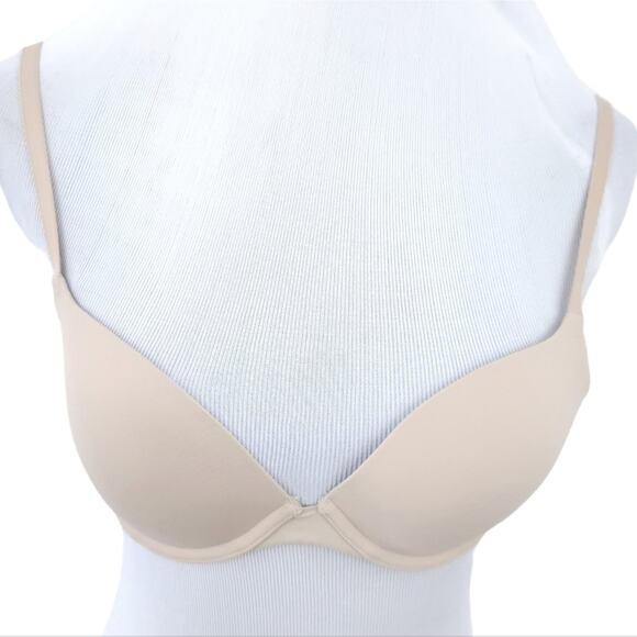 GapBody Favorite UPlift Push Up Bra 34B Beige Neutral T-Shirt Bra Casual - Picture 1 of 5